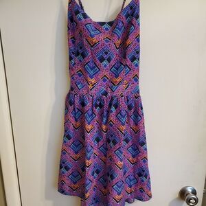 Bethany Mota For Aeropostale Purple Open Back Mini Dress Size Large Y2K